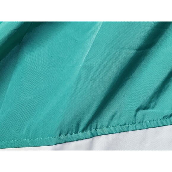 CSG 80s Retro Quarter Zip Pullover hooded Windbreaker Aqua/Pink Men's Size L - Picture 8 of 16